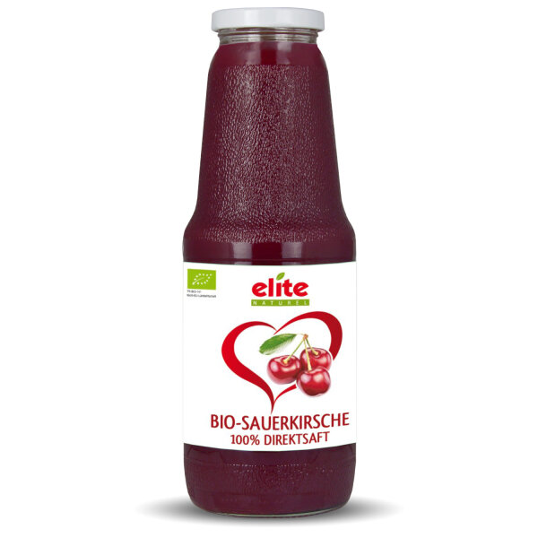 1 Liter Bio Sauerkirsch Direktsaft von Elite Naturel