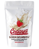 1kg Schokobombe Himbeeren in weißer Schokolade