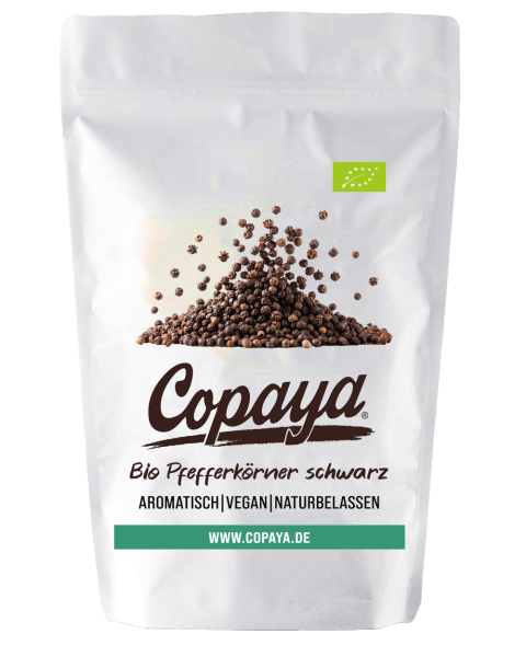 Bio Pfefferkörner, ganz, schwarz von Copaya