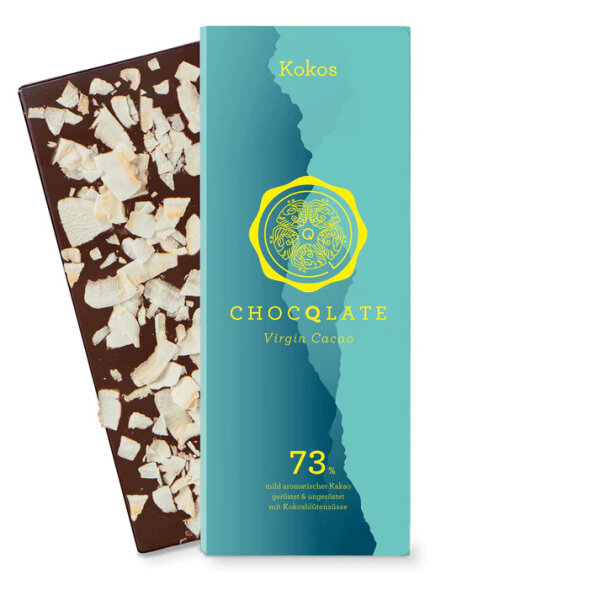 75g Bio Schokolade mit Kokos - 73% Kakao von CHOCQLATE