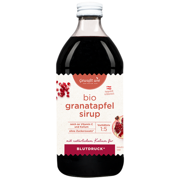 500ml Bio Granatapfel Sirup von Gewußt wie