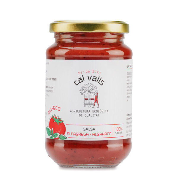 350g Bio Tomatensauce mit Basilikum von Cal Valls