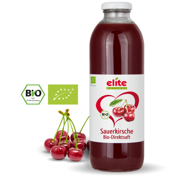 700ml Bio Sauerkirsche Direktsaft von Elite Naturel